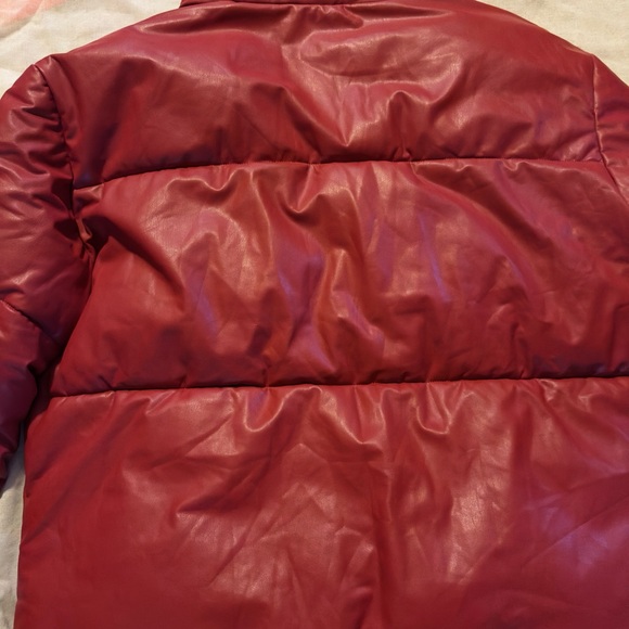 Avec Les Filles Cherry Red Puffer Jacket - Picture 3 of 4